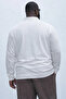 Men's Transitional Plus Size White Knitwear Sweatshirt - 5
