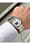 Silver Color Steel Band Steel Case Men's Wristwatch with Automatic Mechanism 1192Mr - 4