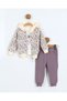 Baby Girl Leopard Patterned Hooded Cardigans, 3 Pieces 6-9-12-18-24 Months Stylish Holiday Set, - 2