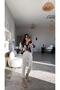 Beige Matte Buttoned Steel Leggings Trousers