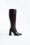 Gwen Women's Below-The-Knee Thick Heeled Zippered Boots - 7