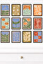 مجموعة من 12 لوحة جدارية حديثة ذات مظهر إطاري - طباعة UV على MDF مقاس 15x20 سم