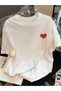 Red Heart Printed Oversize Circular Neck T-Shirt