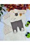 100% Organic Cotton Baby Romper with Booties - Hat - 3