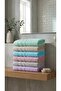 Pastel Colors 50X85 100% Cotton 6-Piece Hand and Face Towel Set - 2