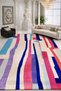 Mosso Multi-Colored Abstract Striped Pattern Woven Base Modern Decorative Carpet Mosso2163 - 2