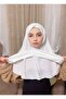 غطاء رأس حجاب مزود بمشبك للأطفال مخطط - 2
