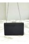 Black Luxury Suede Crystal Stone Metal Handle Chain Women's Evening Dress Bag Wedding Engagement Graduation - 5