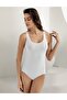 Women'S, 95% Cotton 5% Elastane, Narrow Straps, U-Neck, Snap Fasteners, 6-Piece Bodysuit
