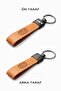 Kia Synthetic Leather Keychain – Stylish Design, Durable Metal, Premium Look Brown 1 Piece - 2