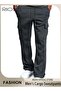 Men's Baggy Cargo Sweatpants, Loose Fit Thick Cotton Joggers Pants with Multiple Pockets, Casual Str - 2