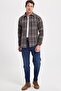 Men's Slim Fit slim fit checkered winter lumberjack shirt - 3