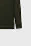 Men's Khaki Cotton Standard Fit Regular Cut Crew Neck Jacquard Knitwear Sweater - 8