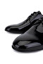 Men's Genuine Leather Black Patent Leather Classic Shoes - 3