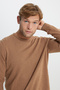 Men's Mink Warm Wool Standard Fit Regular Cut Crew Neck Knitwear Sweater - 6