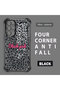 Samsung Galaxy A13 Compatible Transparent Four Corner Silicone Coated Glossy Edge Case Leopard Pattern