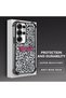 Samsung Galaxy S25 Ultra Compatible Transparent Four Corner Silicone Coated Glossy Edge Case Leopard Pattern - 3