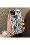 iPhone 13 Pro Compatible American Retro Collage Style Patterned Anti-Shock Protection