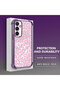 Samsung Galaxy S23 Fe Compatible Transparent Four Corner Silicone Coated Glossy Edge Case Leopard Pattern - 3