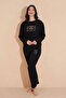 Mr 9010 Terry Cloth Teddy Bear Embroidered Winter Women's Tracksuit Pajama Set - 3