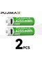 2 pcs AA rechargeable LI-ION batteries, compatible with TYPE-C data cable for charging.