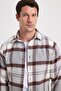 Men's Slim Fit slim fit checkered winter lumberjack shirt