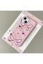 iPhone 13/14 Compatible Pink Leather Textured Silicone Protects Camera Shock-Absorbing Case Butterfly - 3
