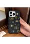 iPhone 16 Pro Max Compatible Black Leather Textured Silicone Protects Camera Shock-Absorbing Case Evil Eye Bead