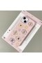 iPhone 13/14 Compatible Pink Leather Textured Silicone Protects Camera Shock-Absorbing Case Evil Eye Bead - 3