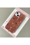 iPhone 14/13 Compatible Brown Leather Textured Silicone Protects Camera Shock-Absorbing Case Butterfly - 2