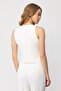 V-Neck Buttoned Blue Women's Vest 5038 - 4