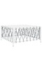 5 Piece Garden Lounge Set with Cushions White Steel - 6