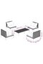 5 Piece Garden Lounge Set with Cushions Poly Rattan Dark Grey - 3