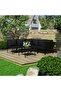6 Piece Garden Lounge Set with Cushions Black PVC