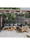 9 Piece Garden Lounge Set with Cushion Solid Acacia Wood