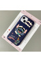 iPhone 15 Compatible Blue Leather Textured Silicone Protects Camera Shock-Absorbing Case Stitch - 3
