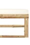 10 Piece Garden Lounge Set with Cream White Cushions Bamboo - 8