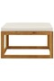 4 Piece Garden Lounge Set with Cushion Cream Solid Acacia Wood - 8