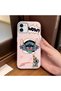 iPhone 11 Compatible Pink Leather Textured Silicone Protects Camera Shock-Absorbing Case Stitch