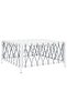 9 Piece Garden Lounge Set with Cushions White Steel - 5