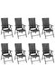 9 Piece Garden Dining Set Black - 4