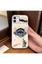 iPhone 11 Compatible White Leather Textured Silicone Protects Camera Shock-Absorbing Case Stitch