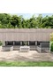 9 Piece Garden Lounge Set with Cushions White Steel