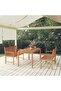 3 Piece Garden Dining Set Solid Wood Teak