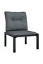 5 Piece Garden Lounge Set Black and Grey Poly Rattan - 4