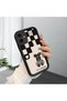 Samsung Galaxy A06 Compatible Fashion Chessboard Pattern Teddy Bear Silicone Case