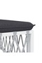 7 Piece Garden Lounge Set with Cushions White Steel - 7