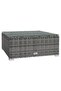 9 Piece Garden Lounge Set with Cushions Poly Rattan Grey - 6