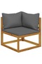 5 Piece Garden Lounge Set with Cushion Solid Acacia Wood - 2