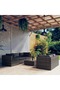 6 Piece Garden Lounge Set with Cushions Poly Rattan Grey